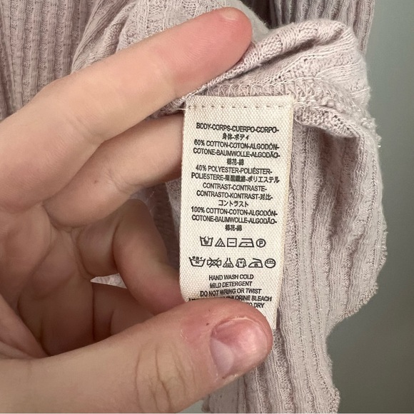 Free People Snow Day Tunic Waffle Knit Crochet Top XS - Picture 12 of 12